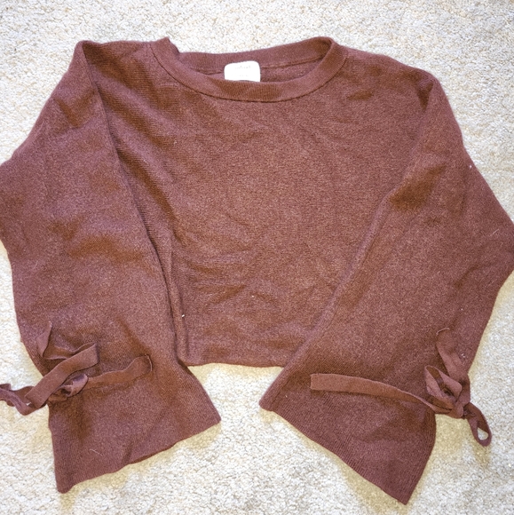 WILFRED Rust Coloured Marino Wool Crop Sweater, Size S, EUC - Picture 2 of 7